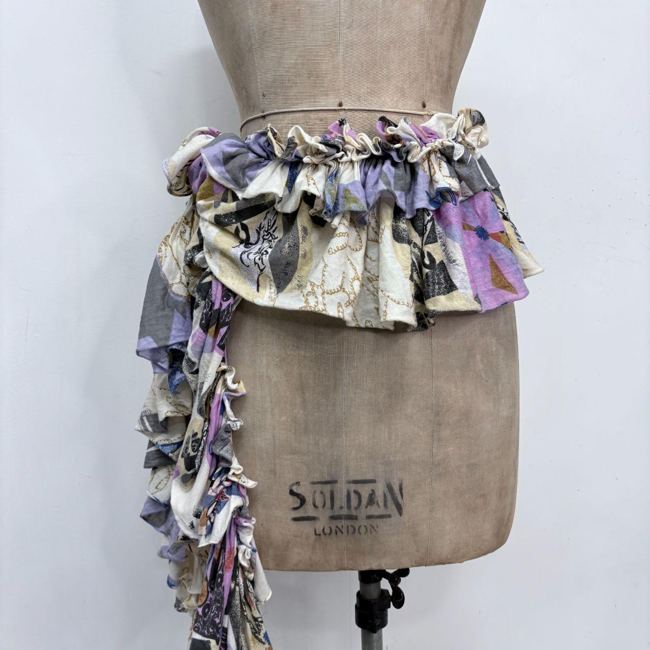 Scarf gathered ruffle grunge scarf