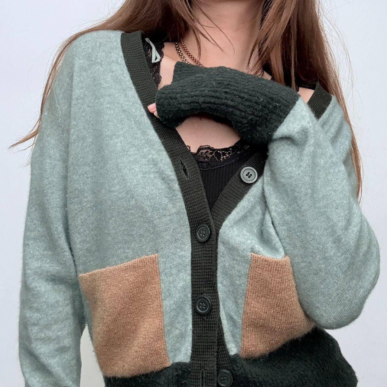 Wool knit slouchy cardigan