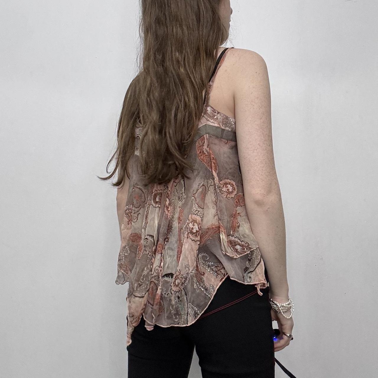 Sheer floaty silk pasiely top