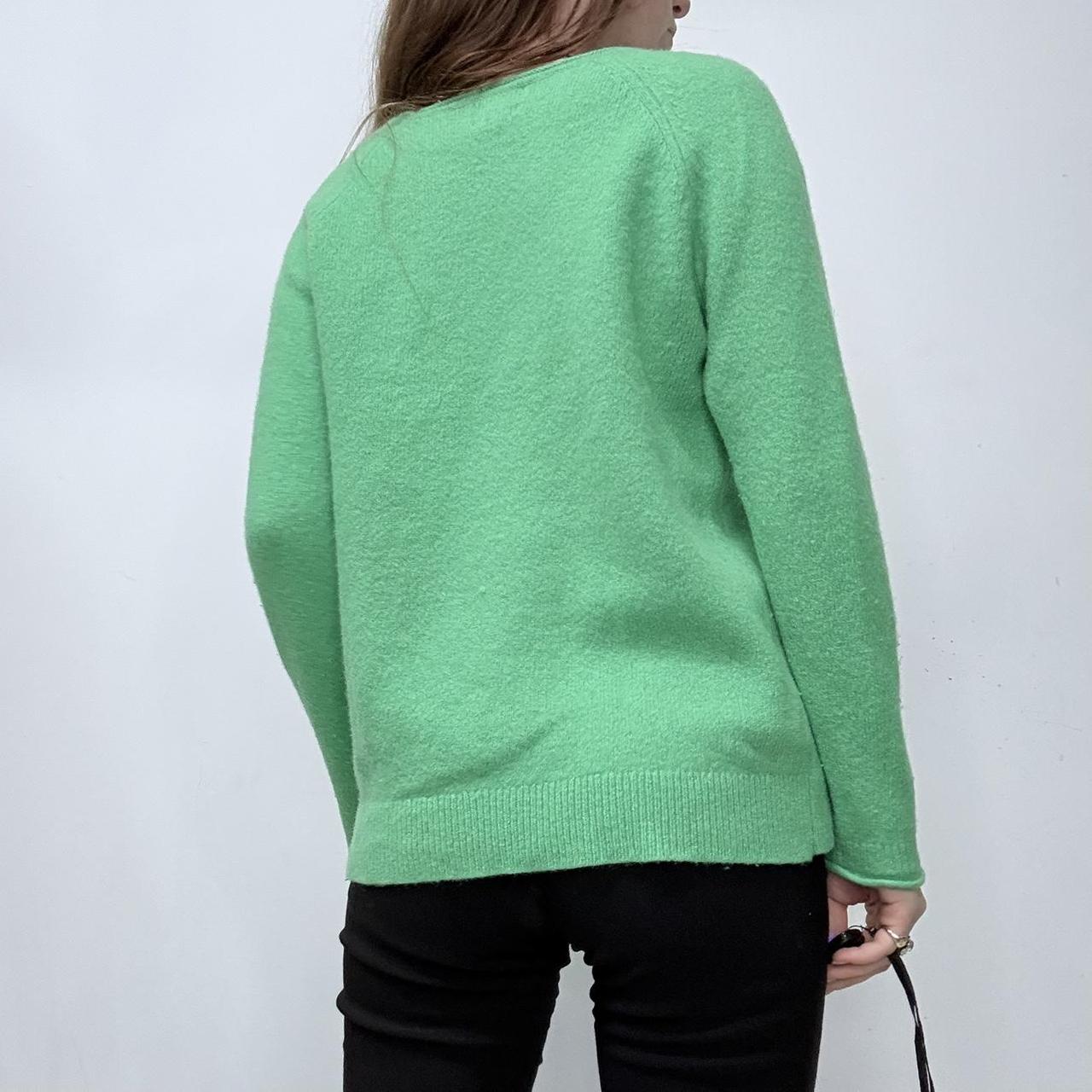 Green wool knitted jumper