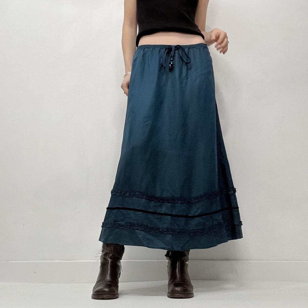 Blue floaty maxi skirt