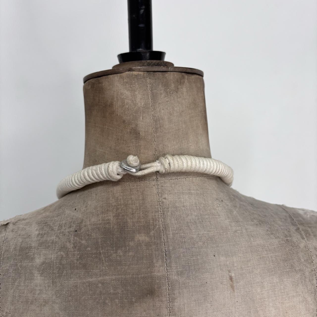 Silver metal chunky layered necklace