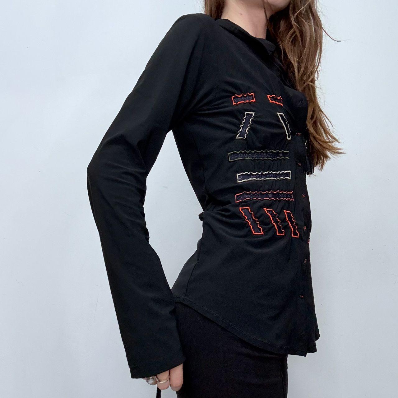 Black boho Marithe + Francois Girbaud shirt