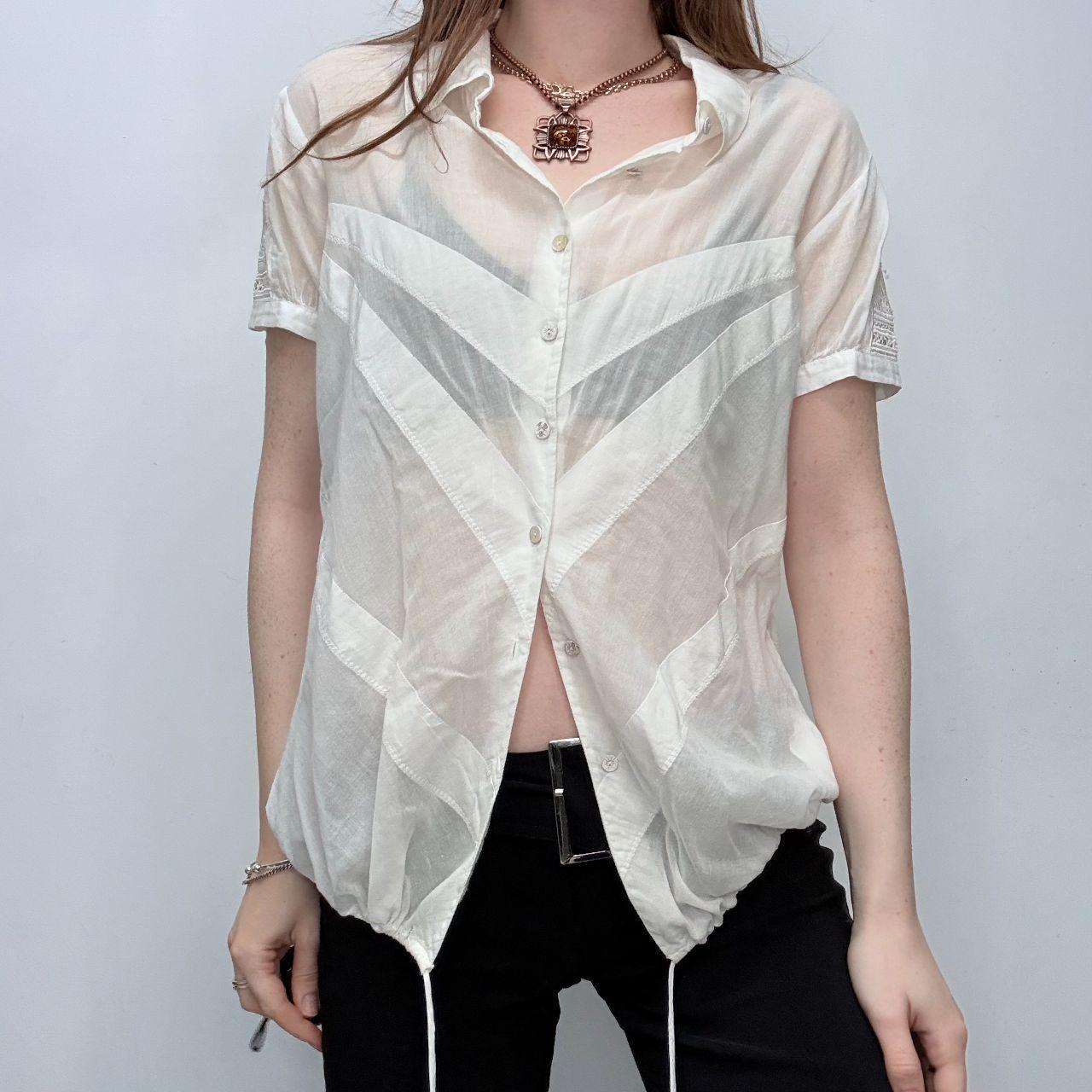 White sheer marthie shirt