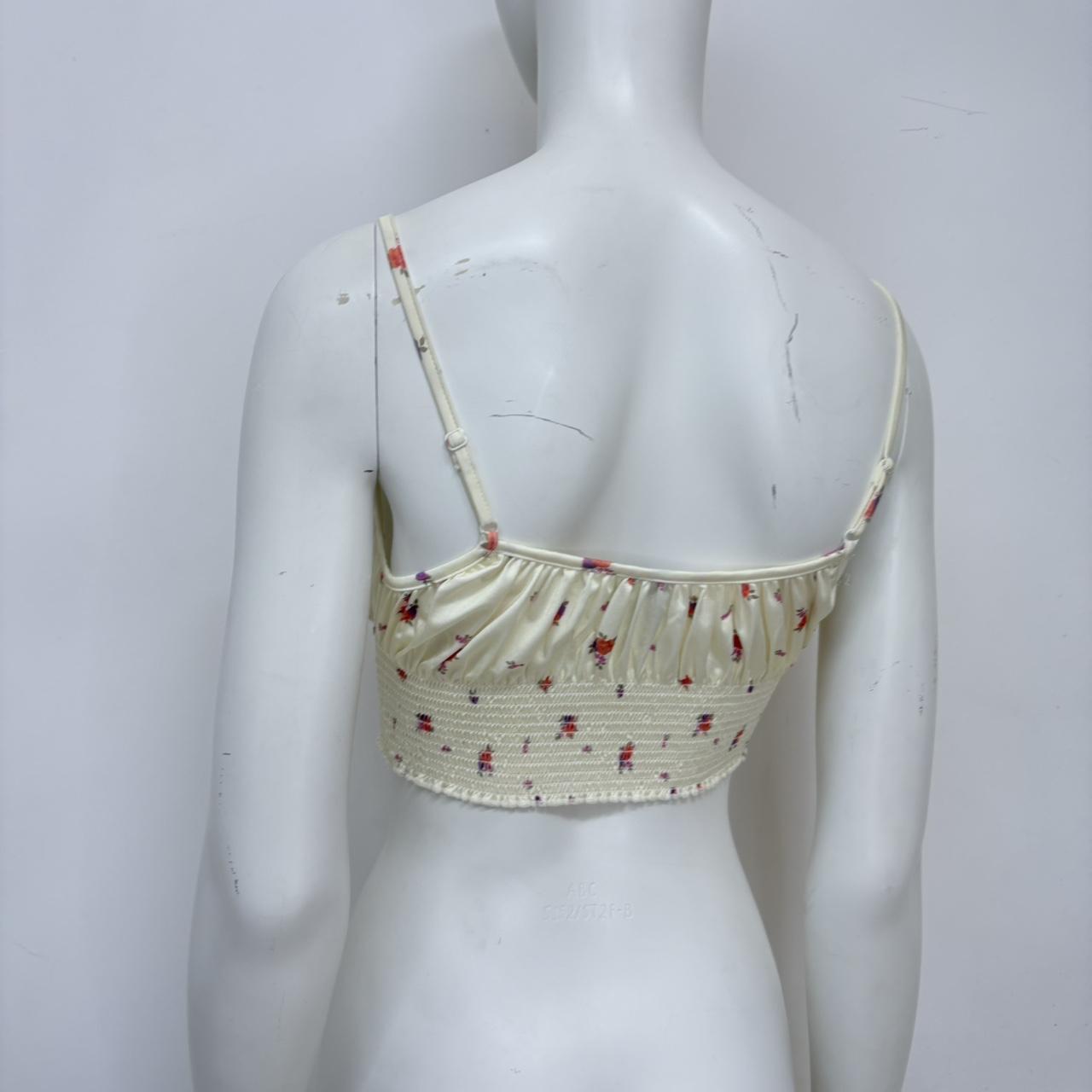 Floral satin corset top