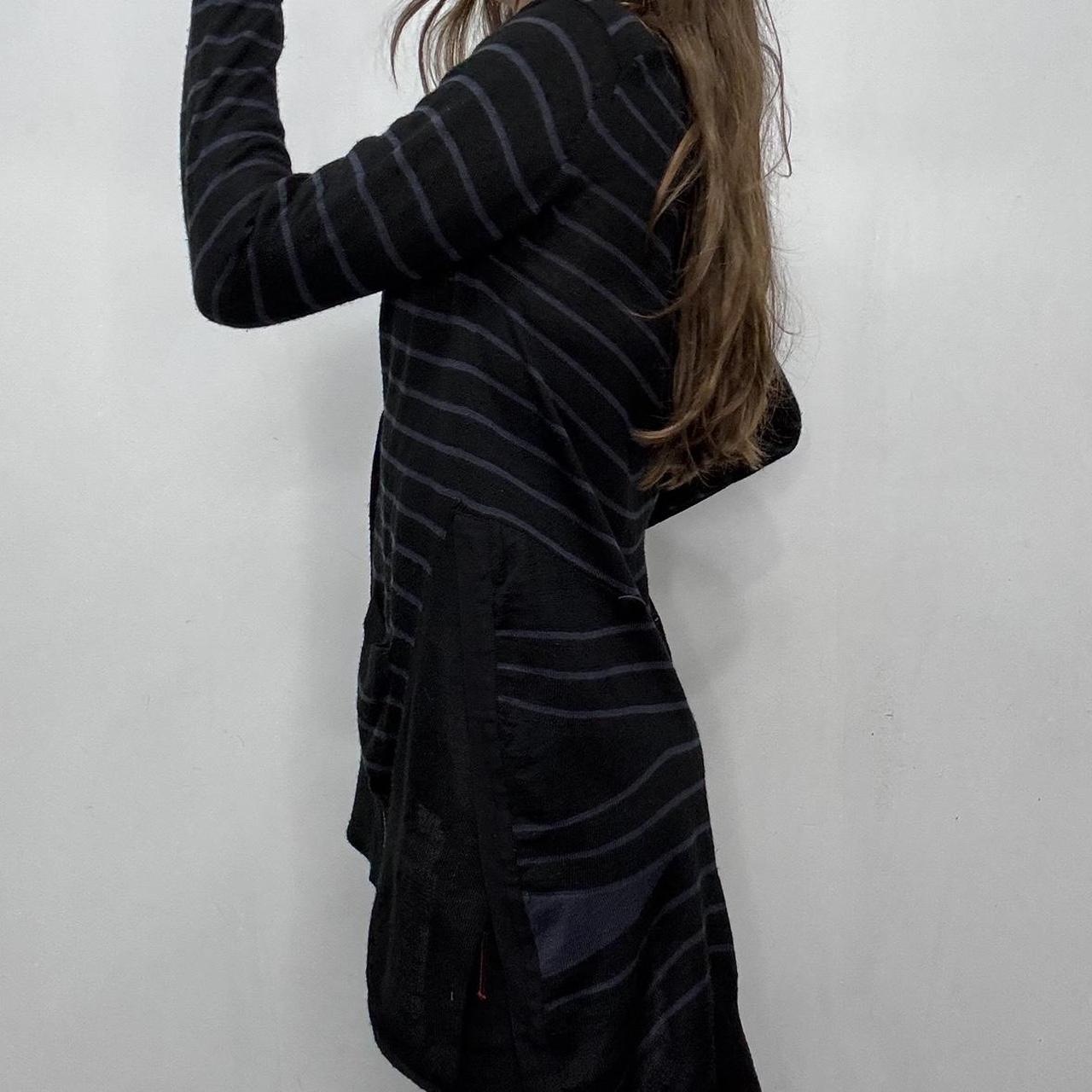 Slouchy striped knit cardigan