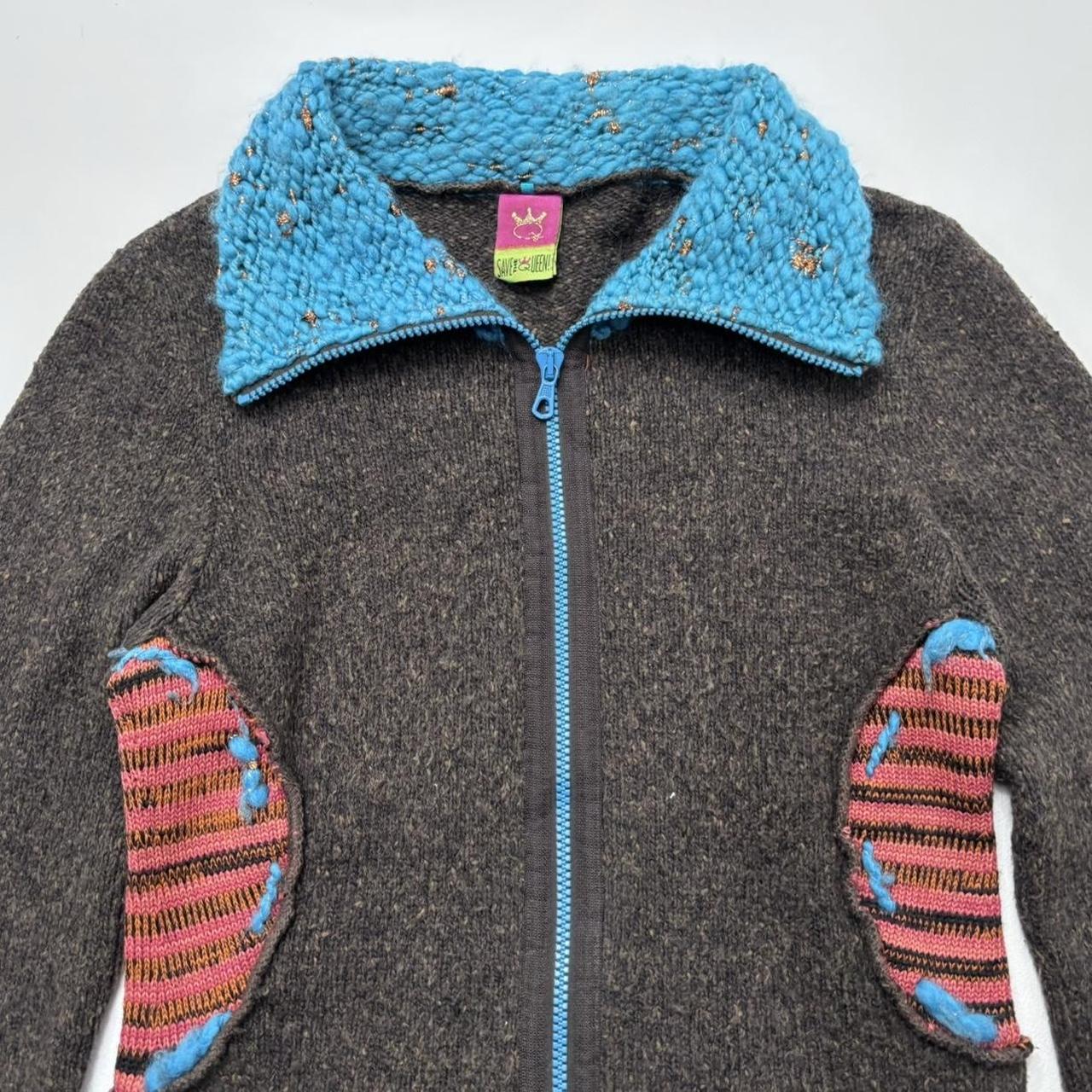 Flare knitted boho zipper jumper