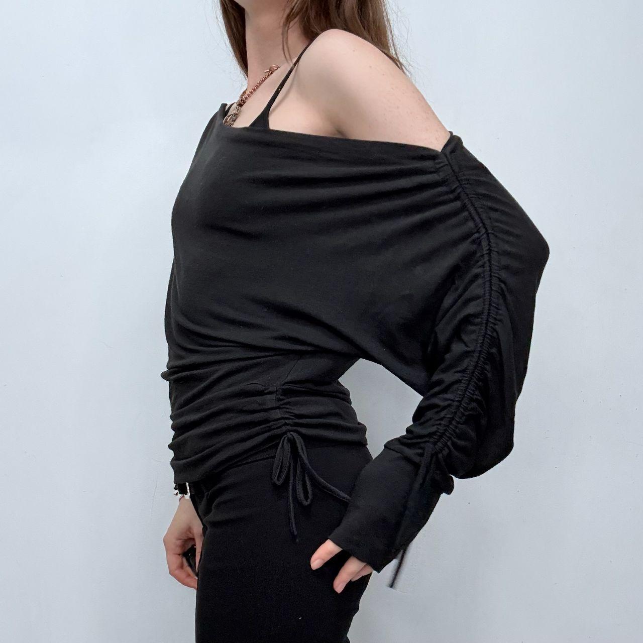 Black slouchy off the shoulder top
