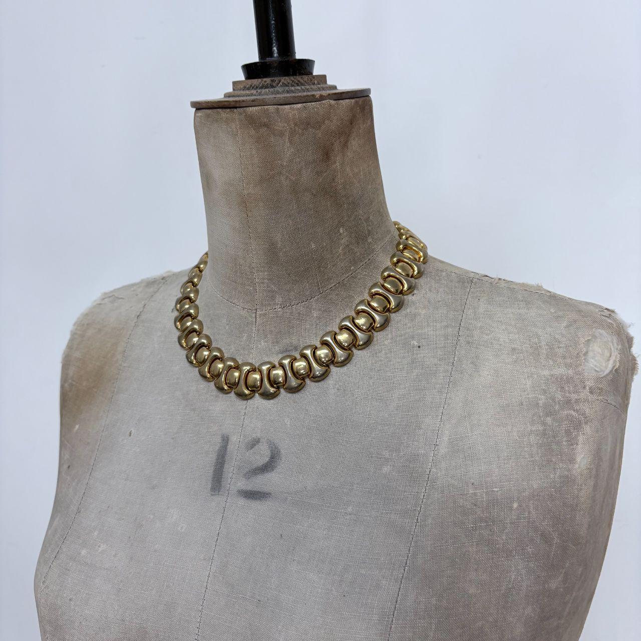 Chunky gold link oversized necklace
