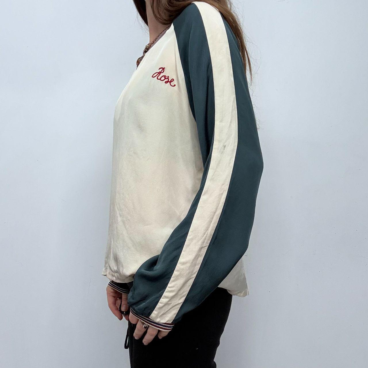 Slouchy preppy long sleeve top