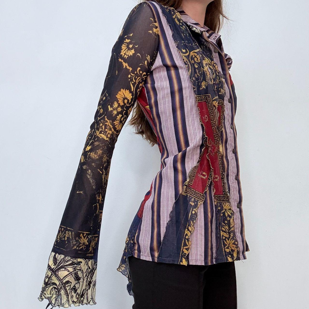 Paisley flared Save The Queen shirt