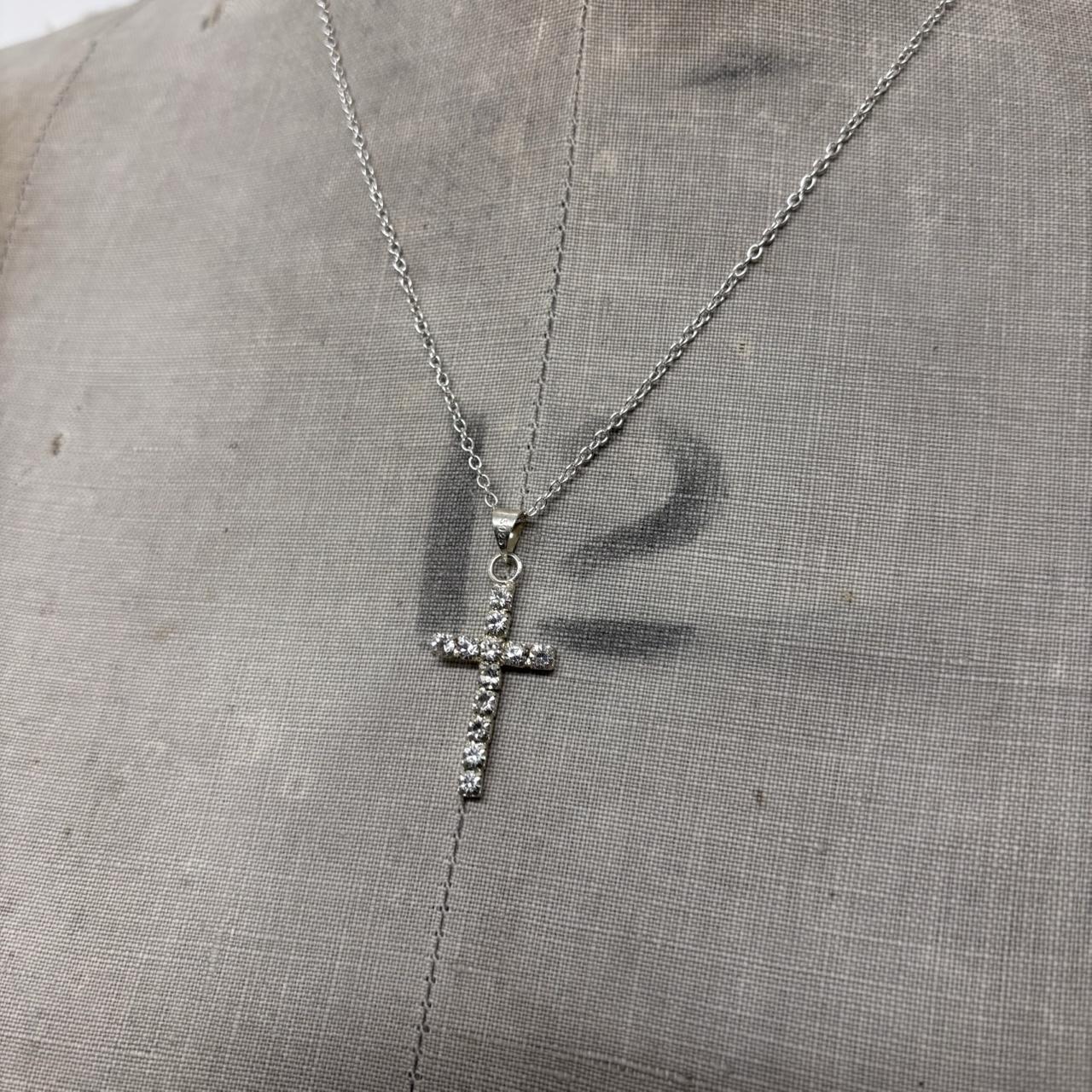 Silver cross necklace
