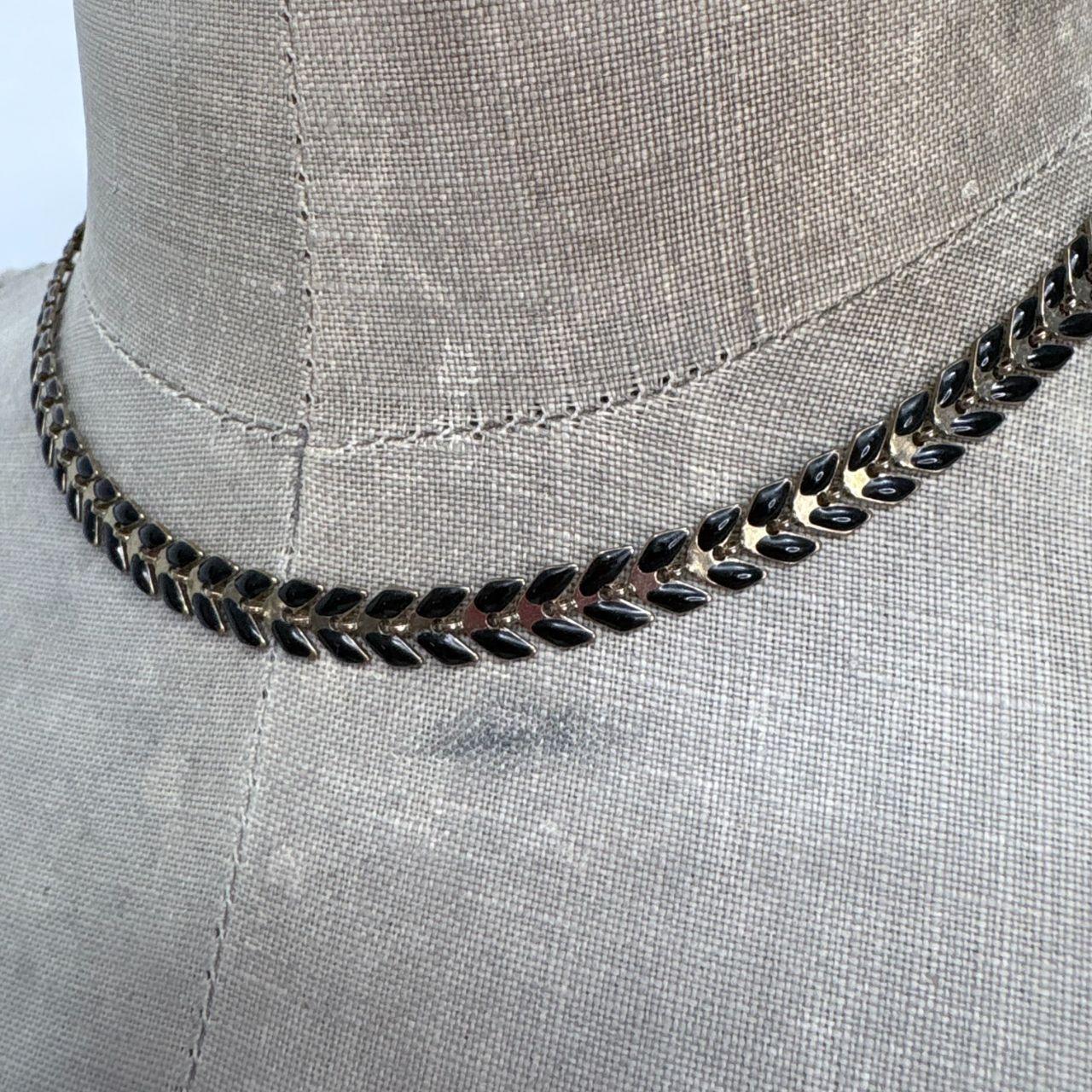 Black chain link necklace
