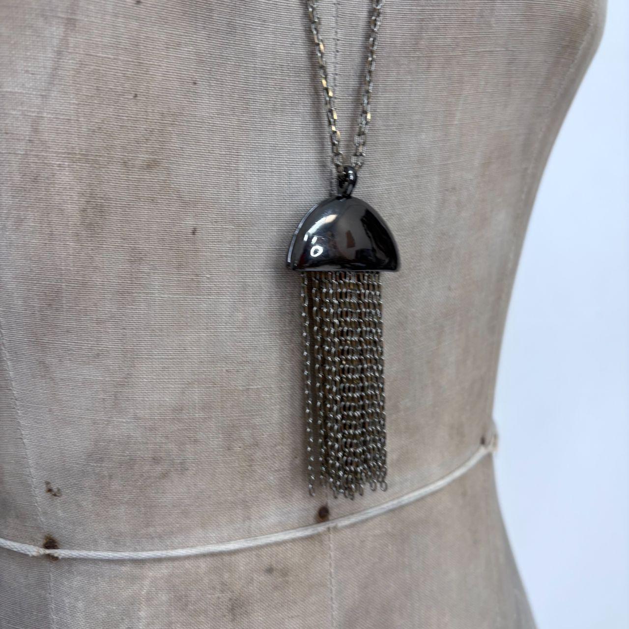 Layered chain long necklace