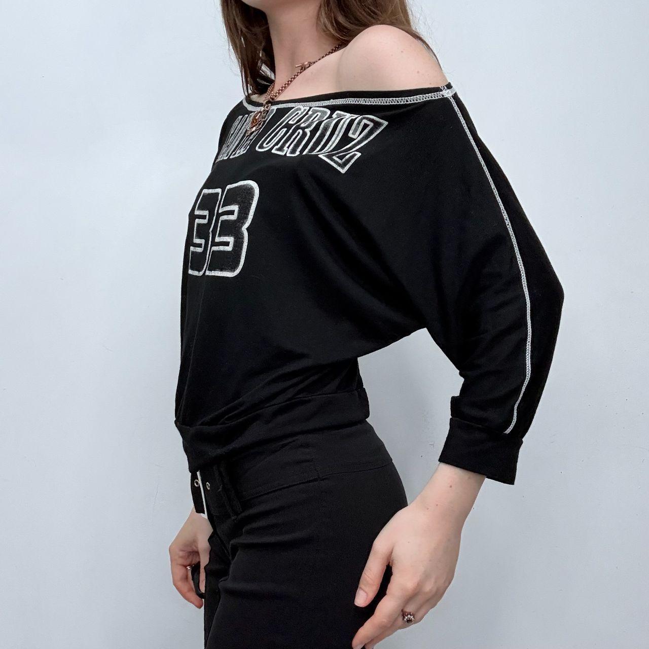 Black long sleeve graphic grunge t-shirt