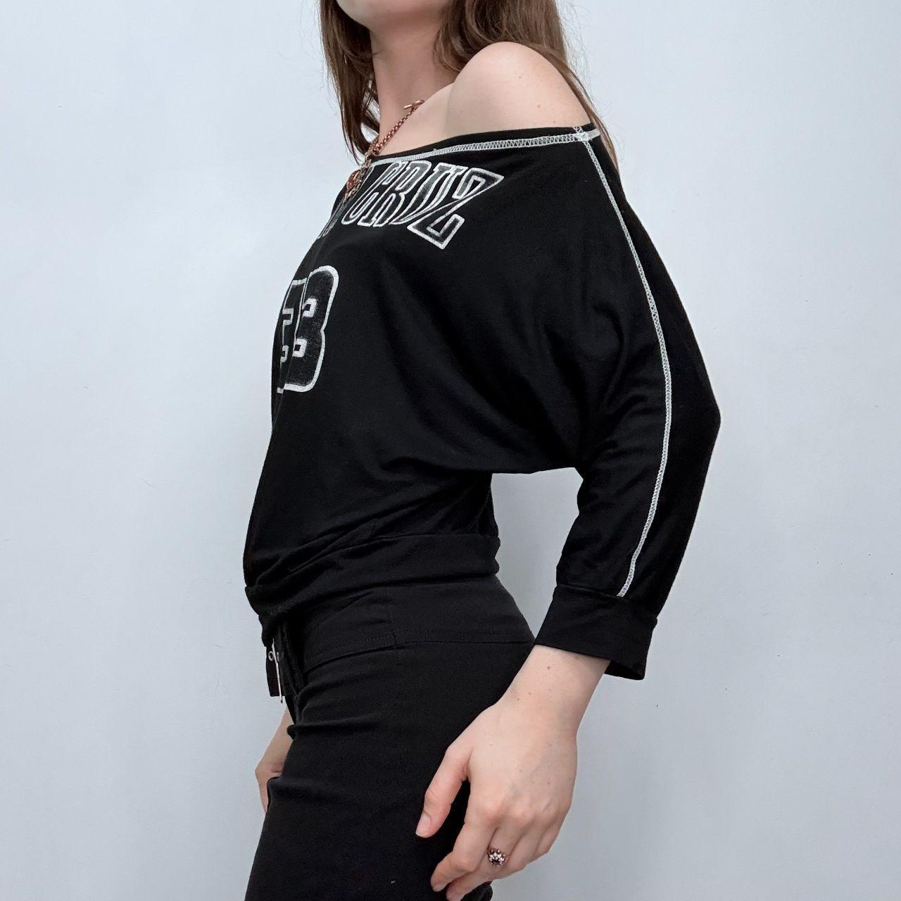 Black long sleeve graphic grunge t-shirt