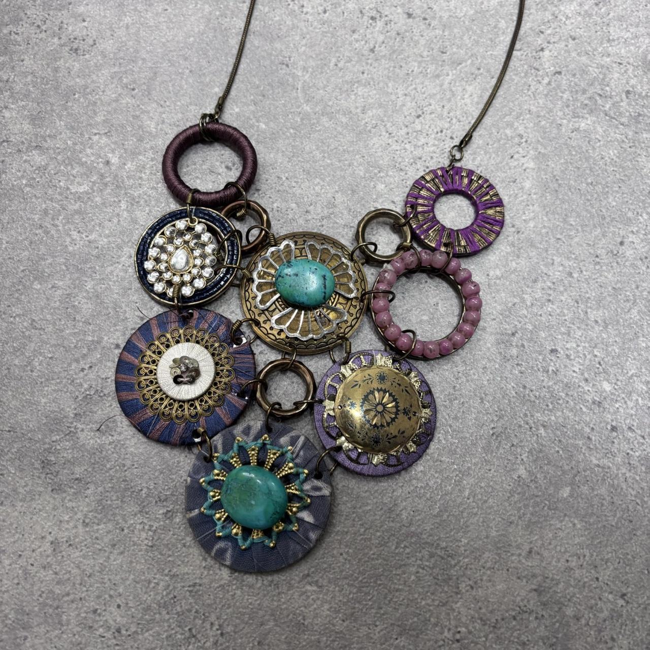 Chunky circle link oversized necklace