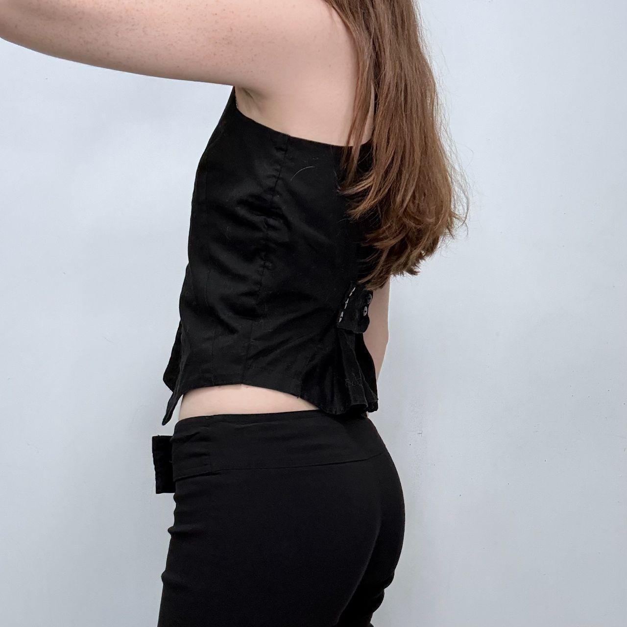 Black fitted button corset waistcoat