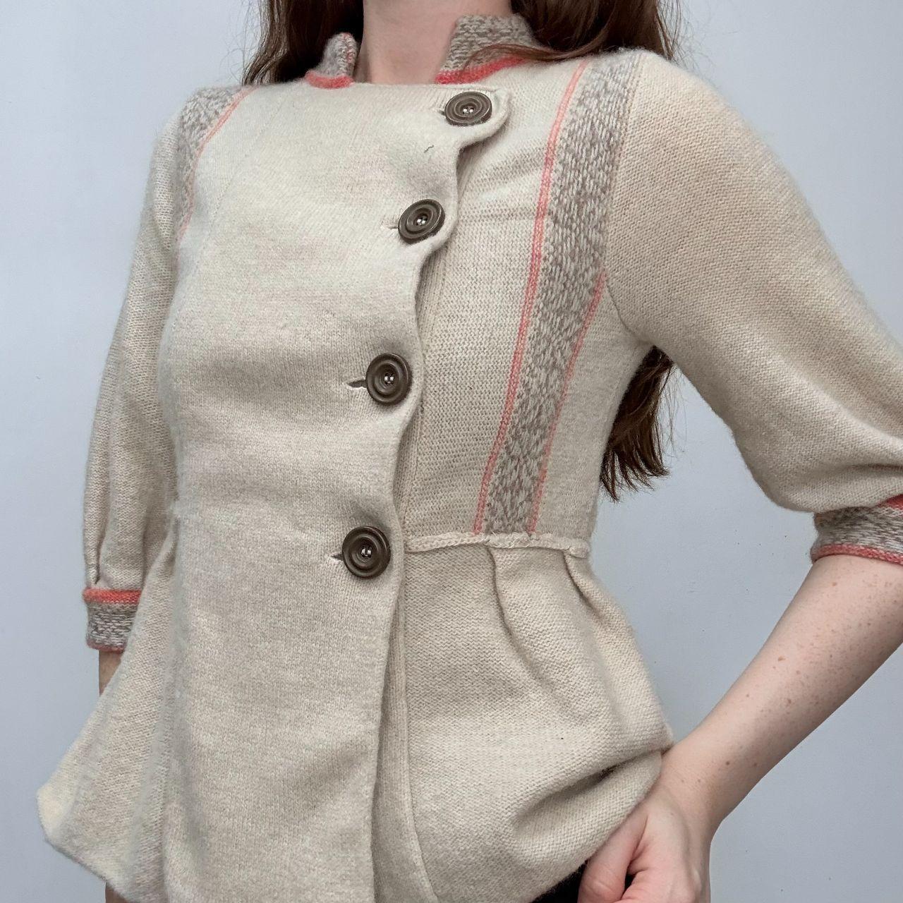 Preppy high neck pea coat cardigan