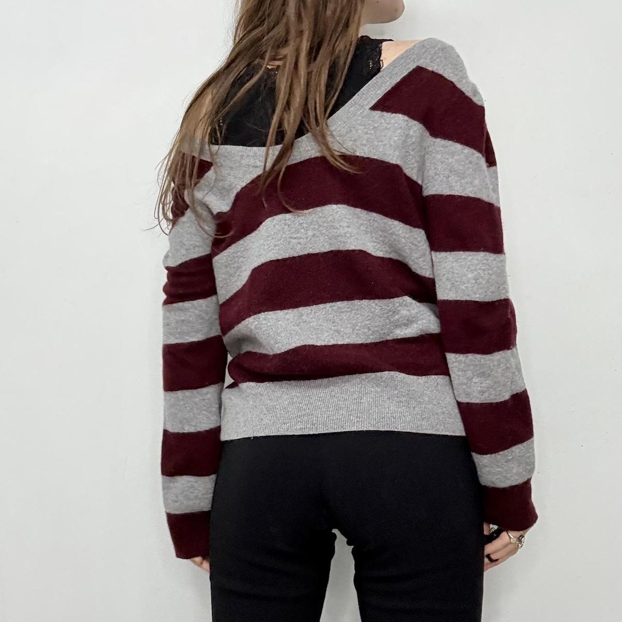 Slouchy striped cashmere jumper
