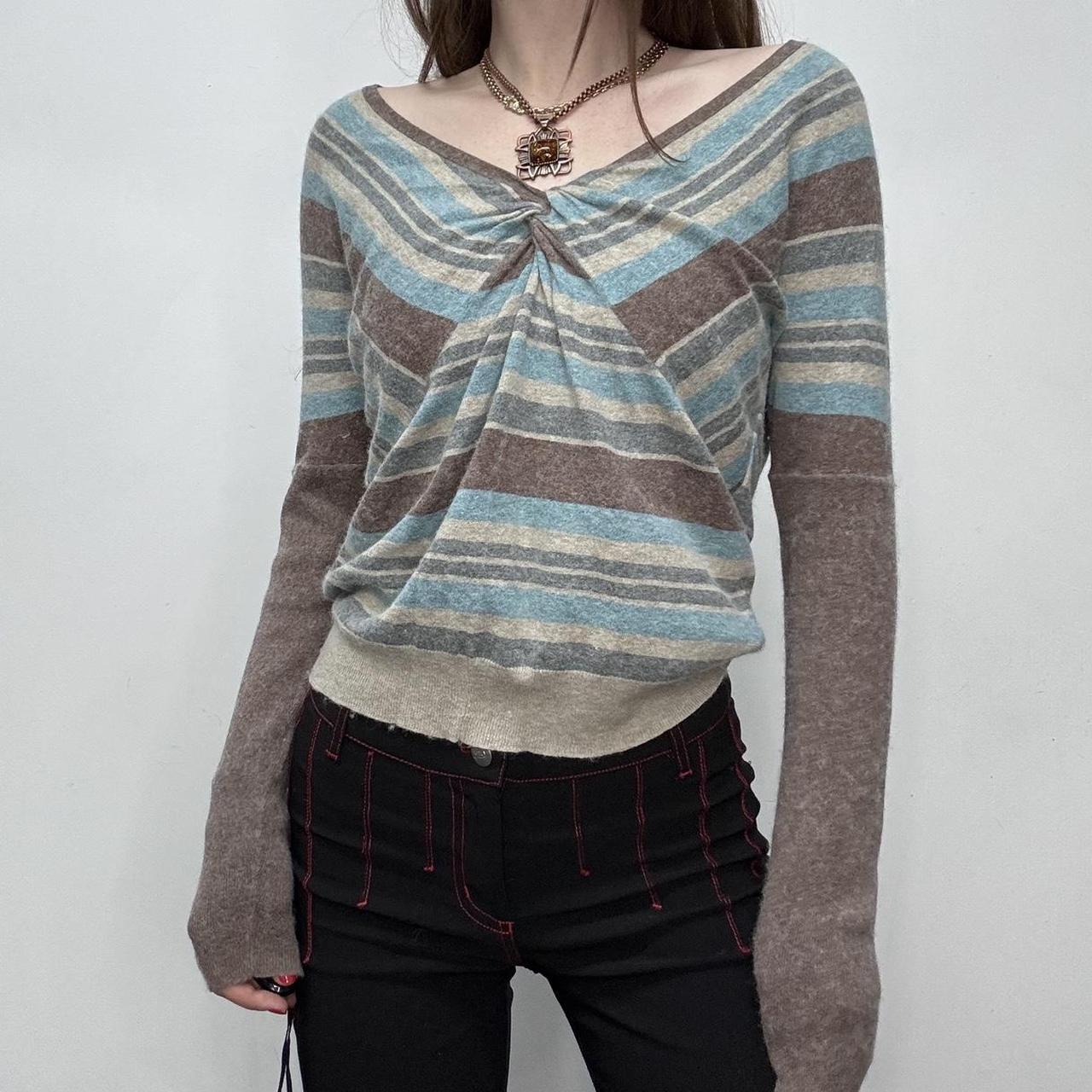 Slouchy striped wool jumper