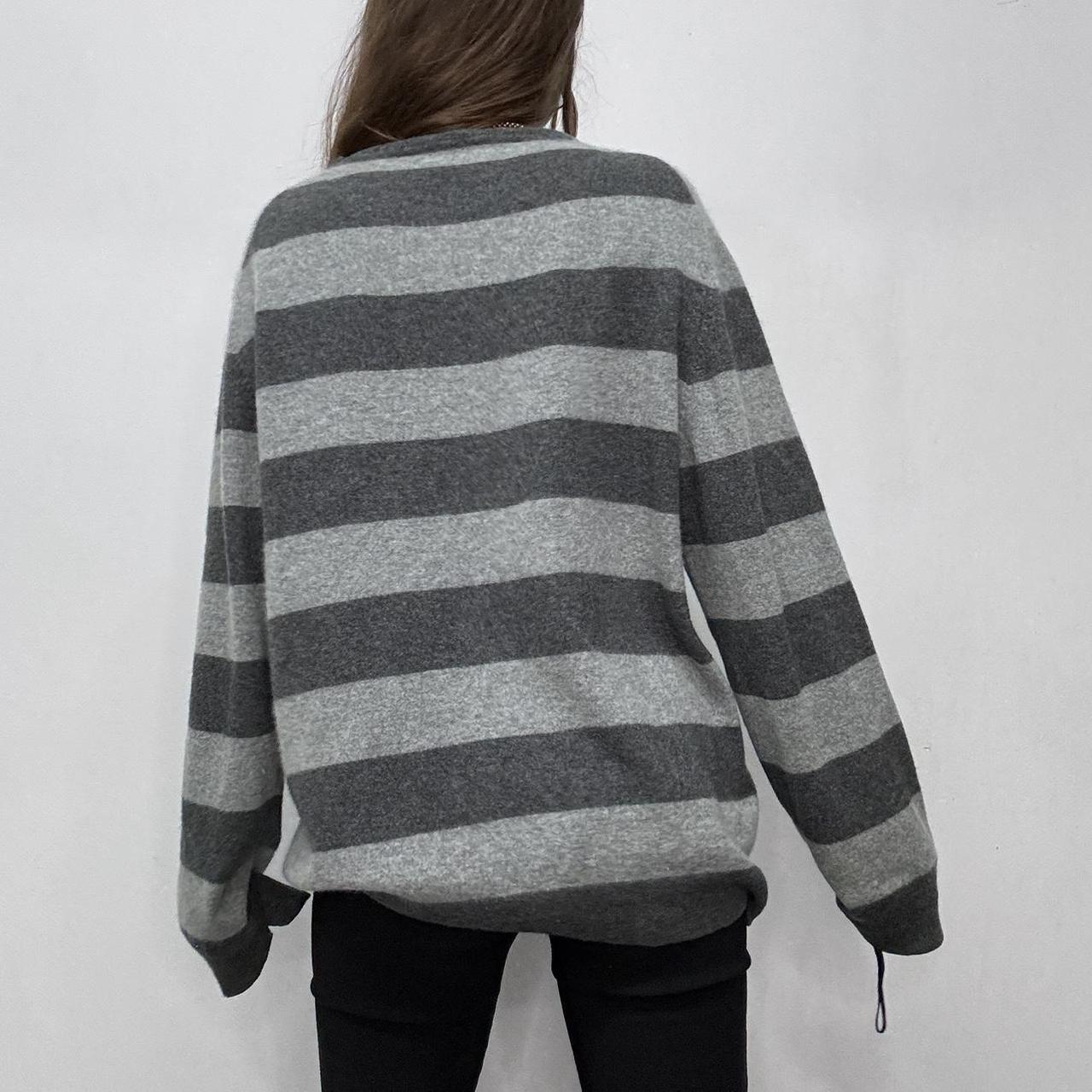 Grey cashmere striped jumper