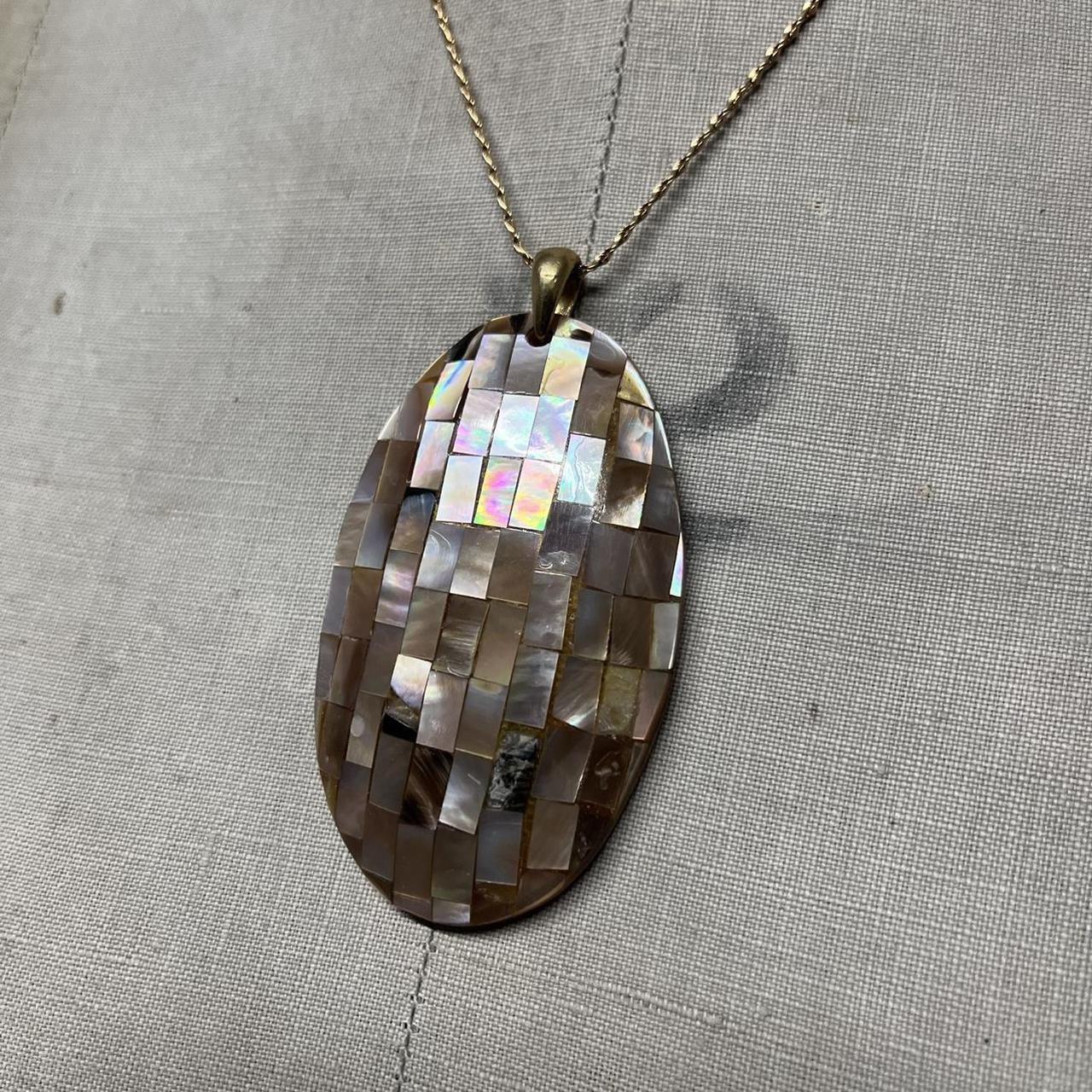 Boho hippie beaded shell necklace