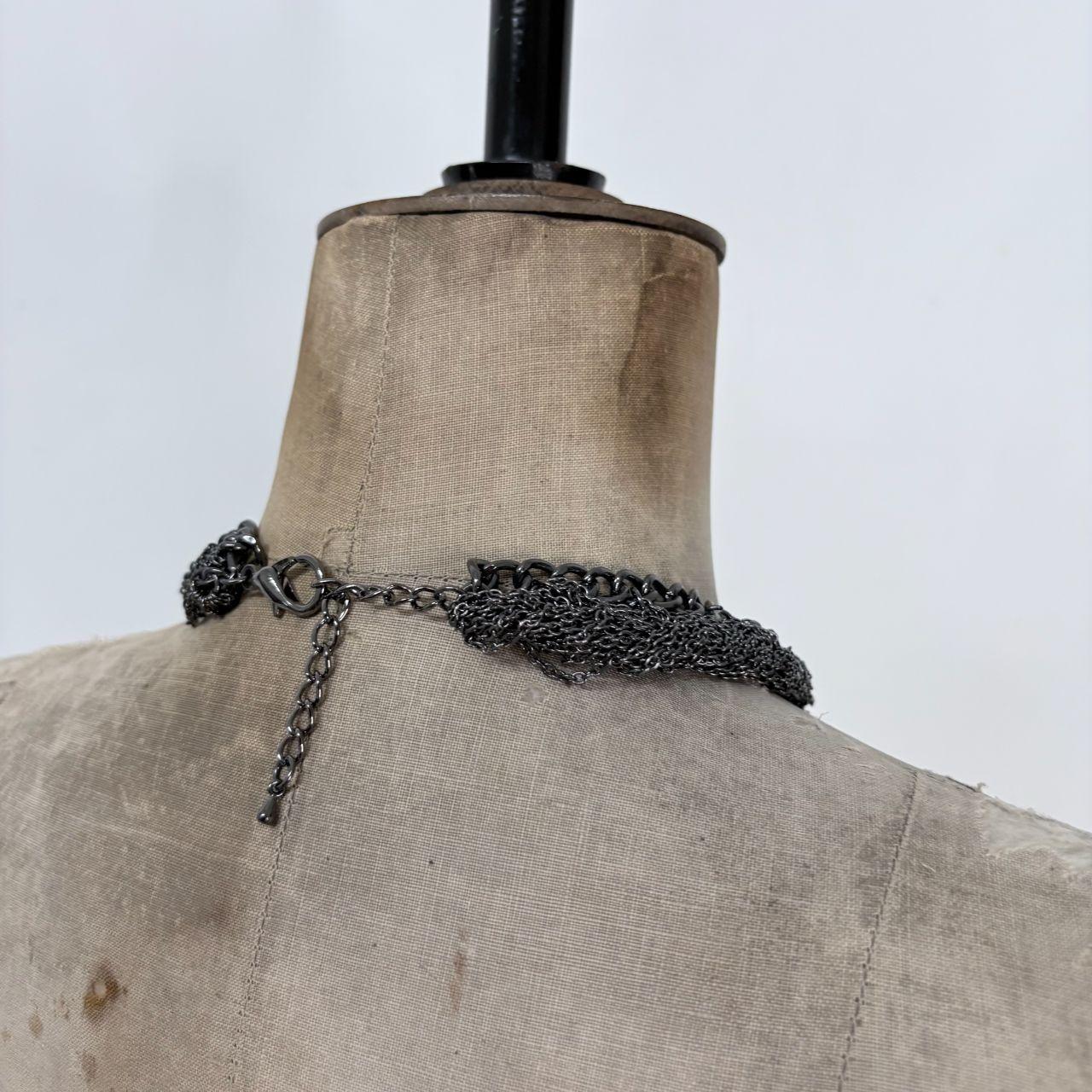 Chunky oversized silver metal chain