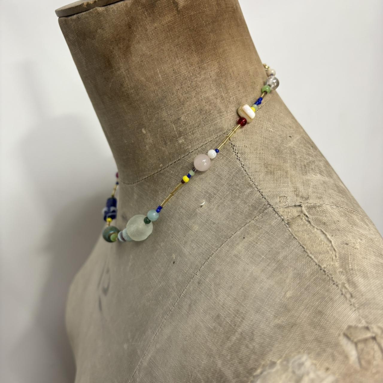 Chunky beaded colourful necklace