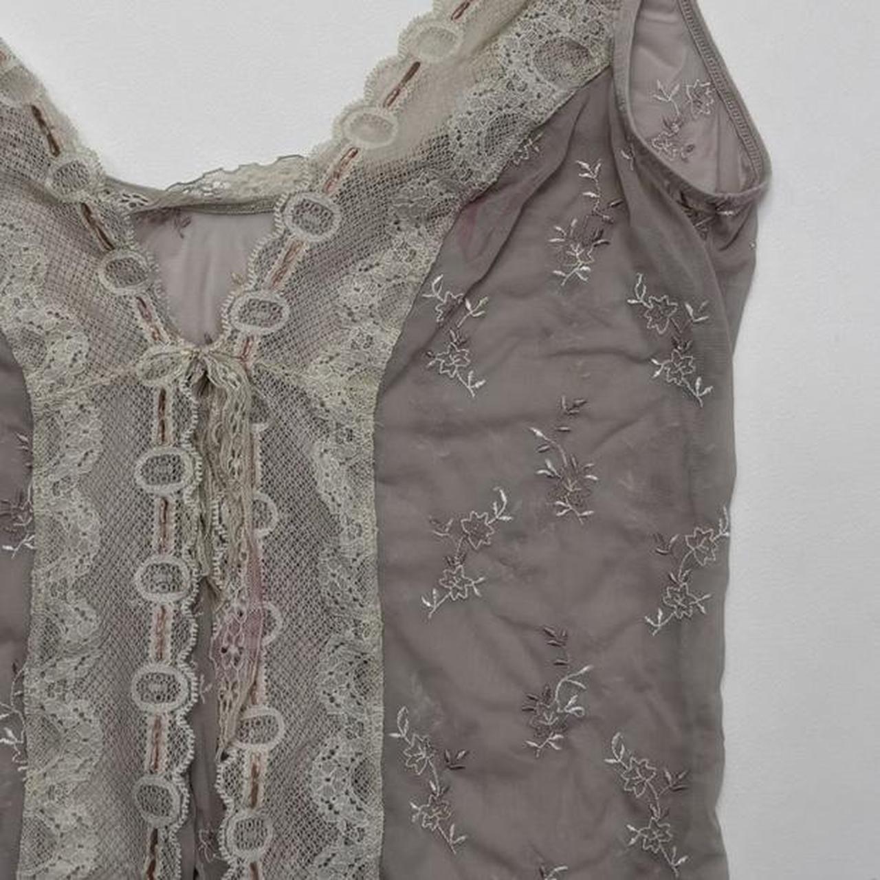 Sheer lace cami vest