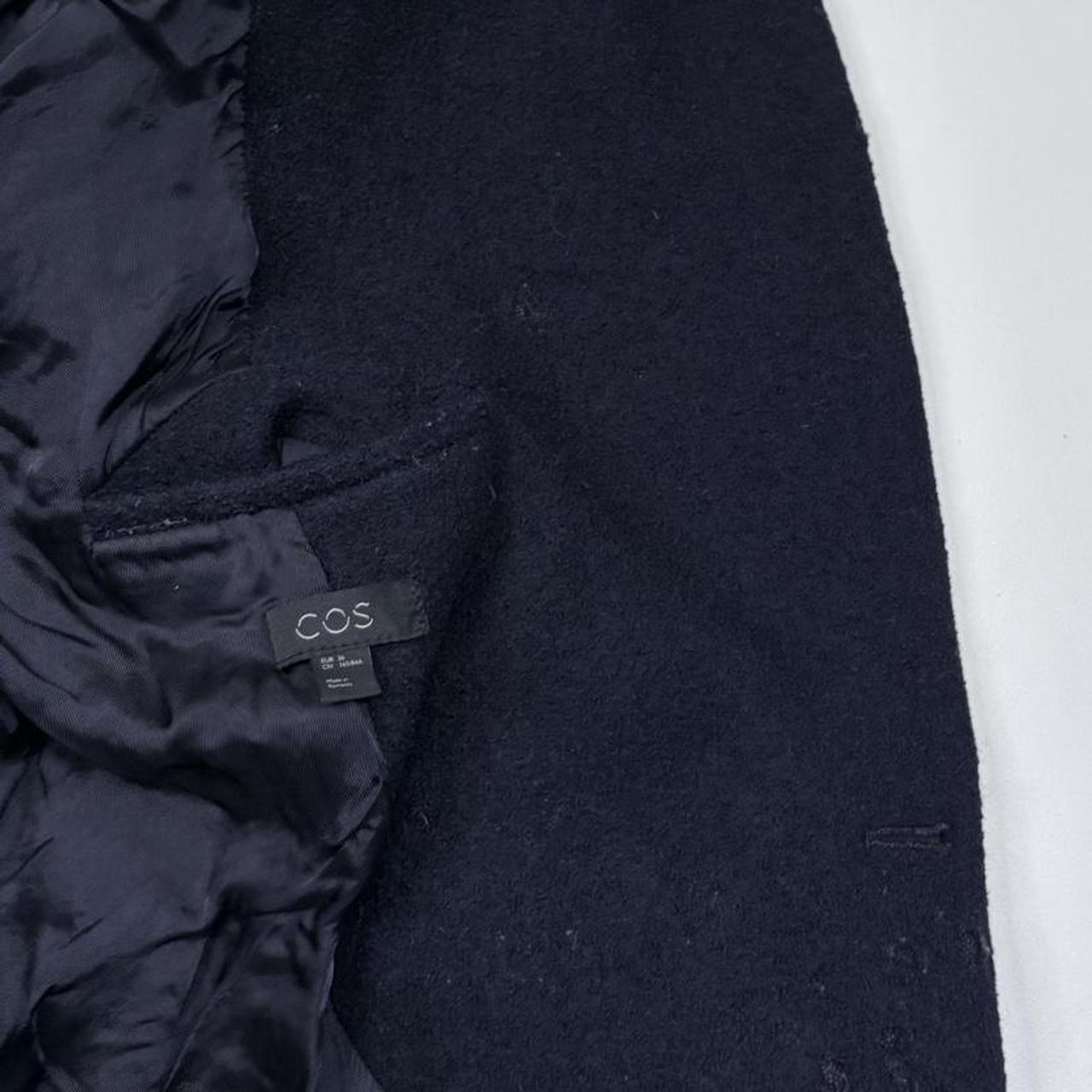 Navy wool COS trench coat