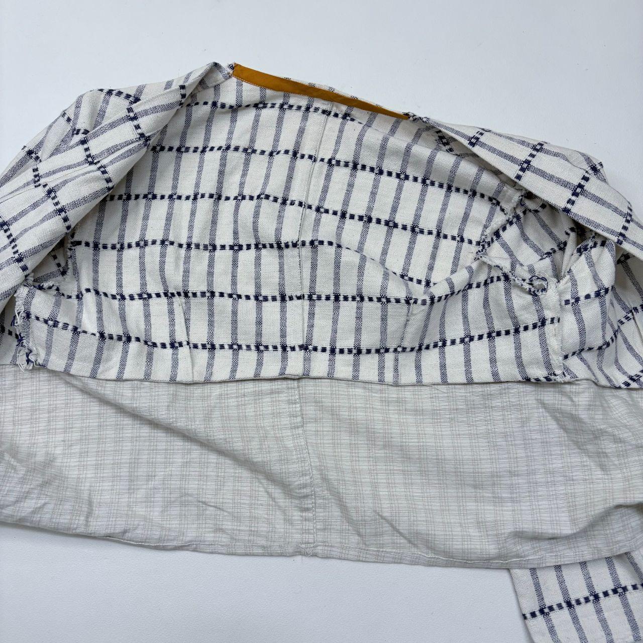Wrap checked cotton shirt