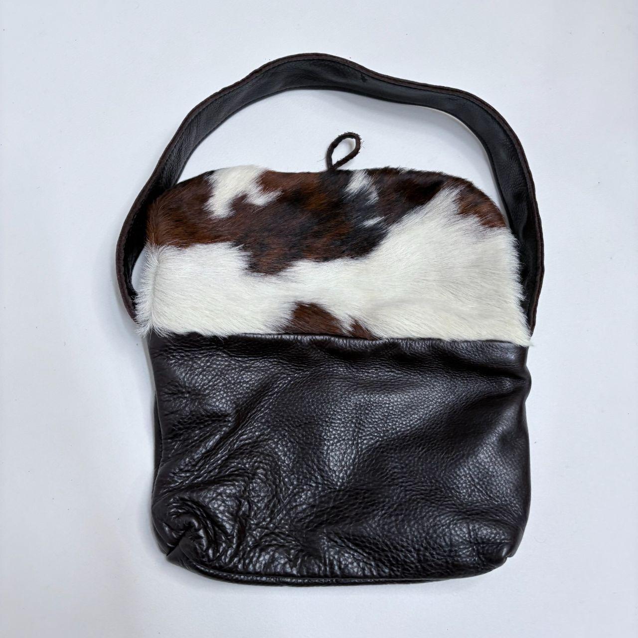 Slouchy cow hide shoulder bag