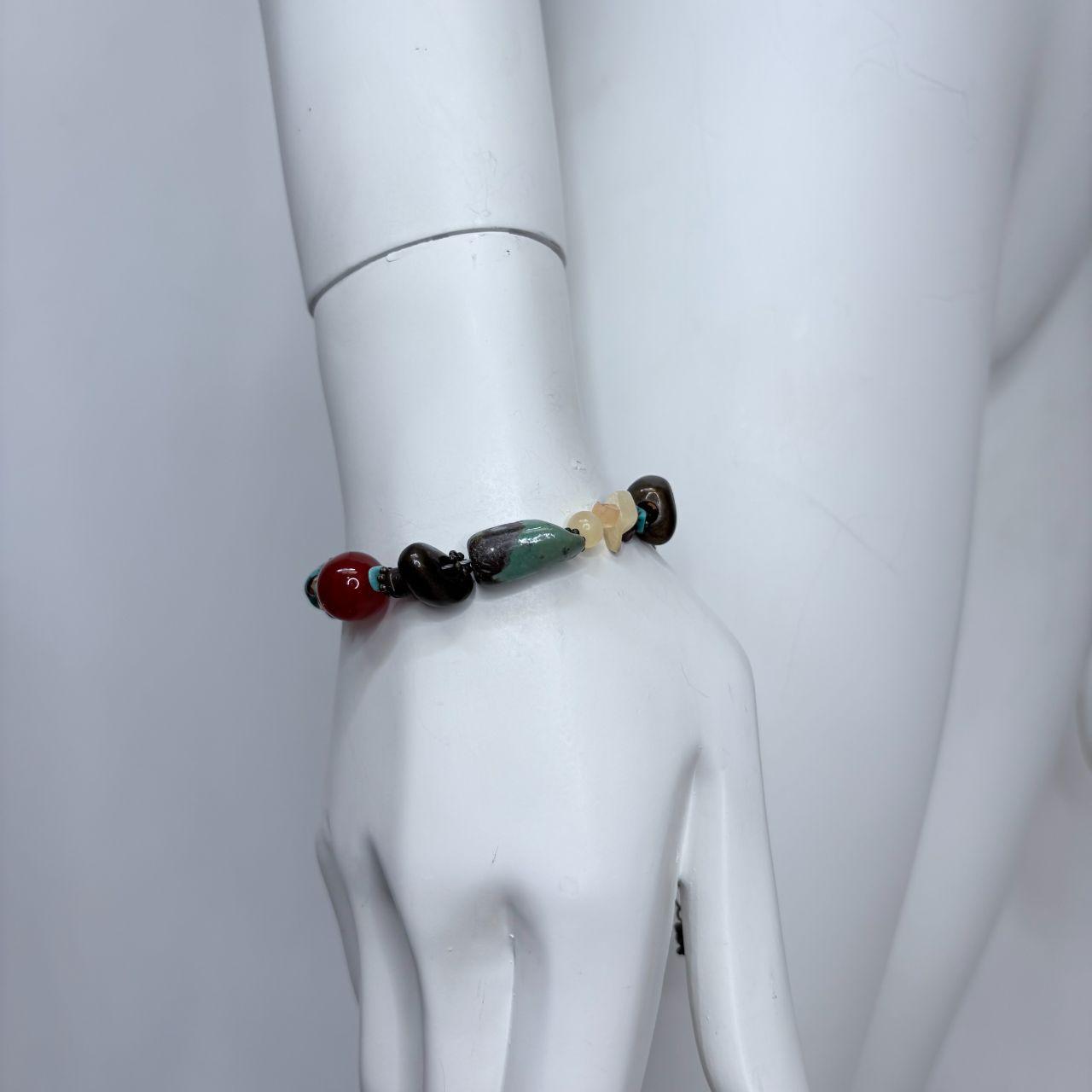 Gemstone beaded boho bracelet