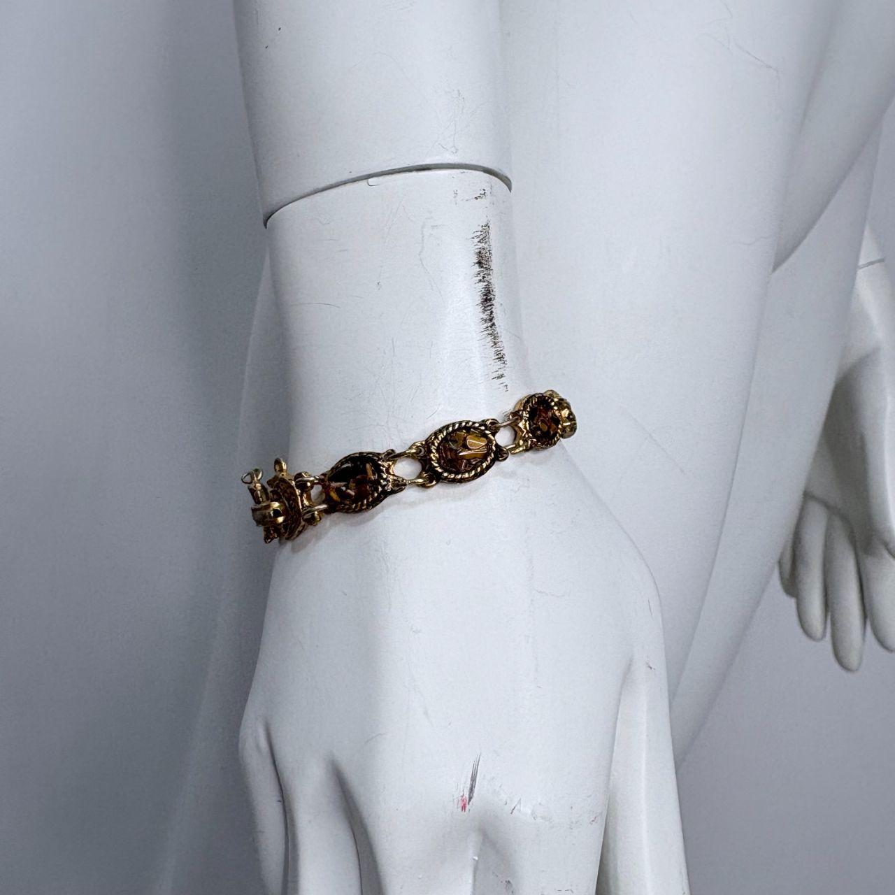 Chunky gemstone baroque bracelet