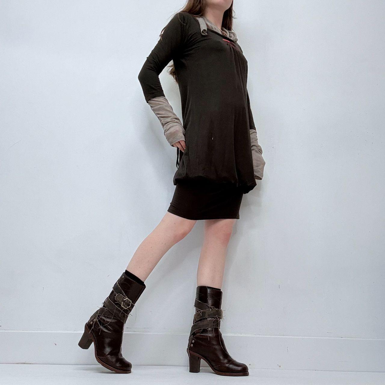 Slouchy cop copine puff mini dress