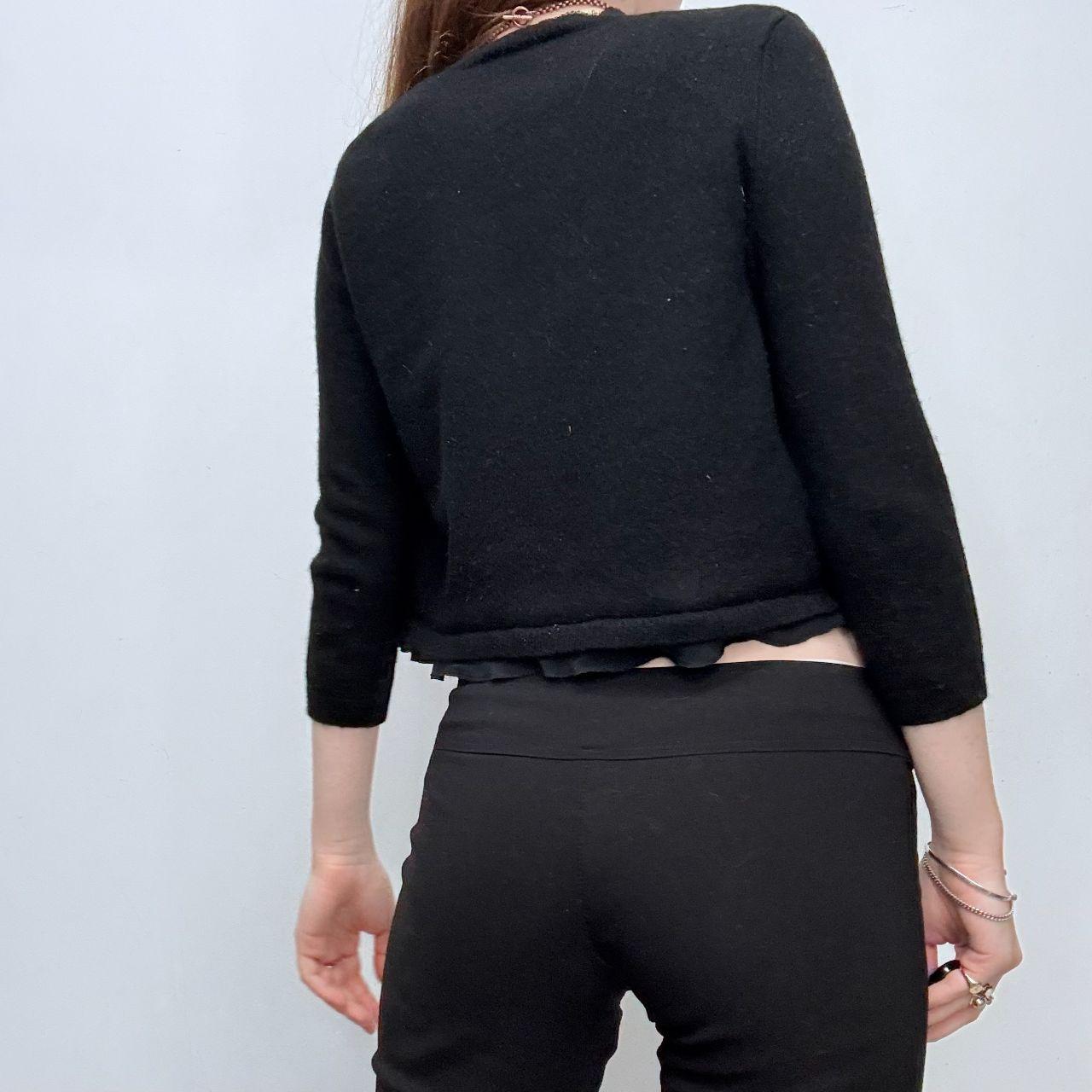 Black cropped cardigan