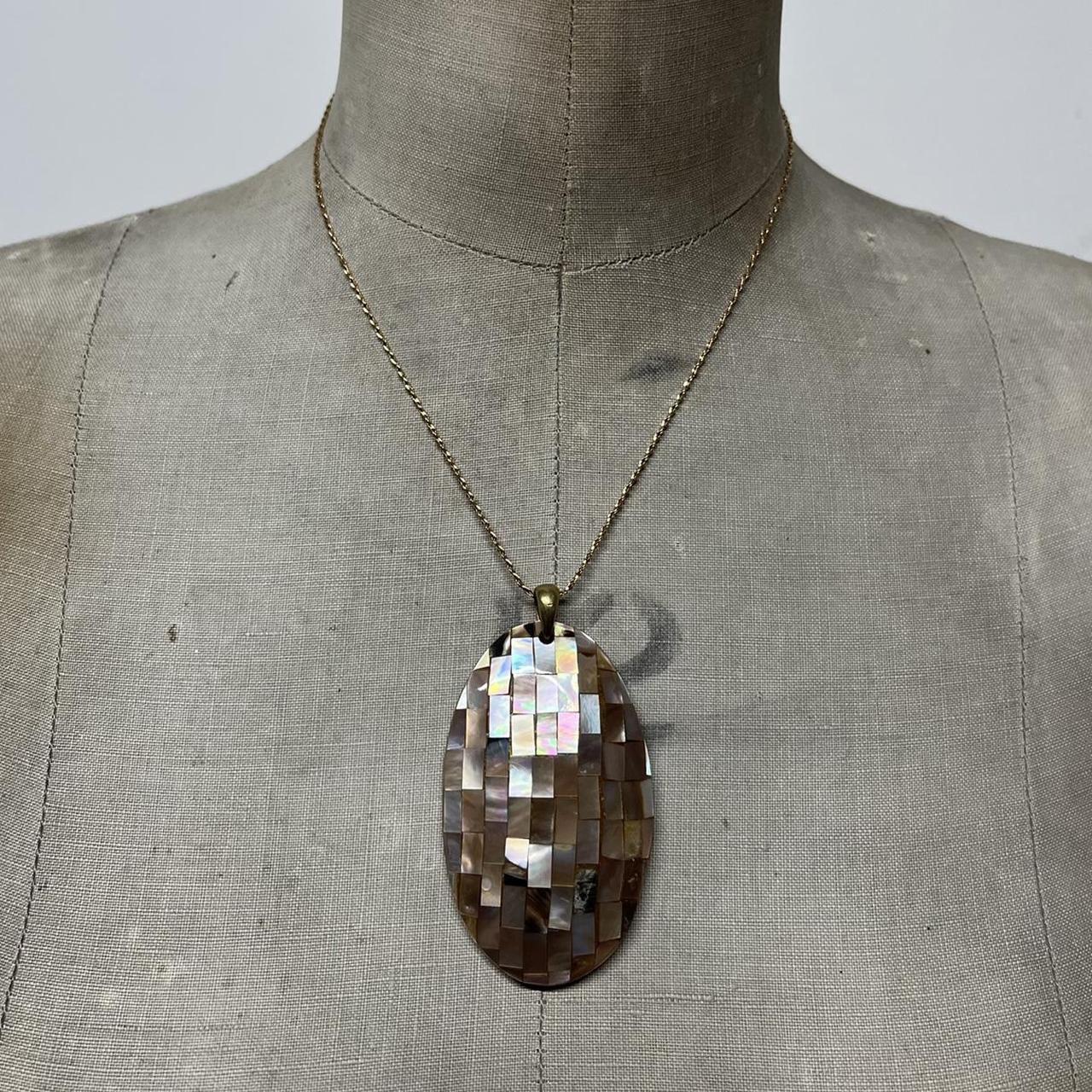 Boho hippie beaded shell necklace