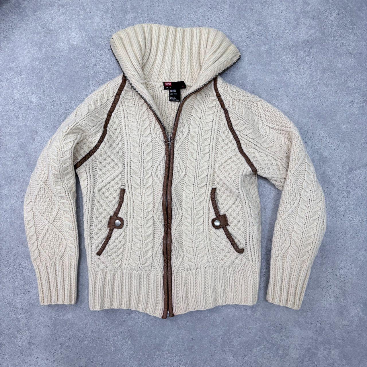 Wool cable knit Diesel cardigan