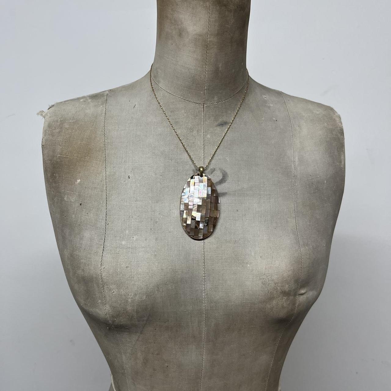 Boho hippie beaded shell necklace