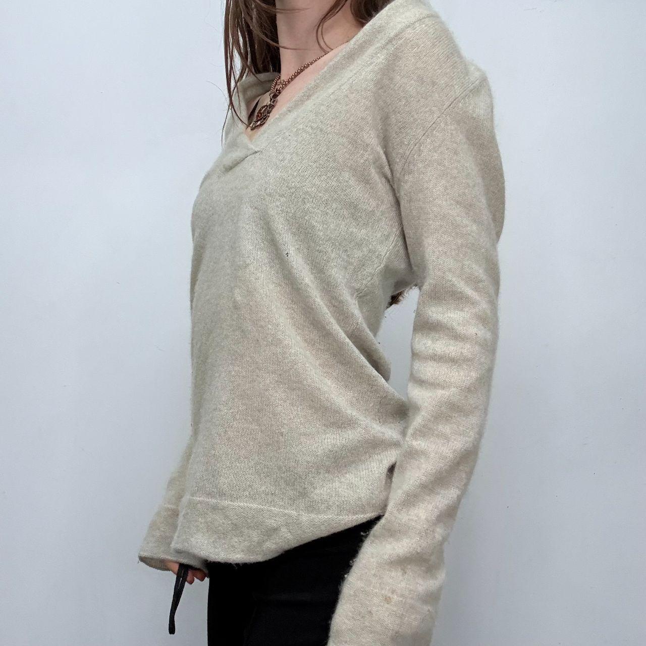 Grey slouchy wide neck knitted jumper
