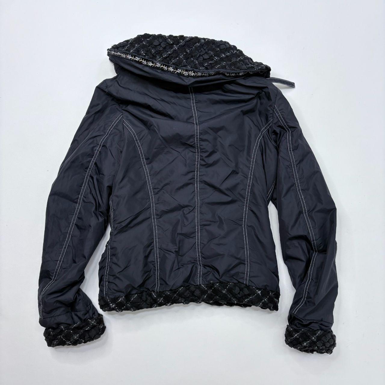 Asymmetric flared gathered jacket