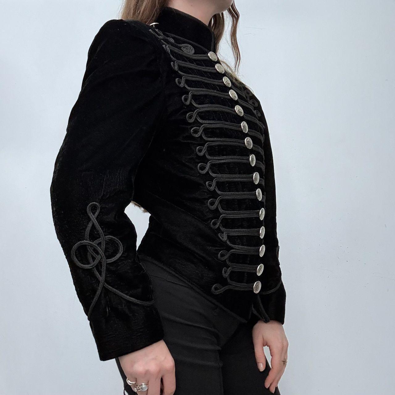 Black velvet millitary baroque jacket