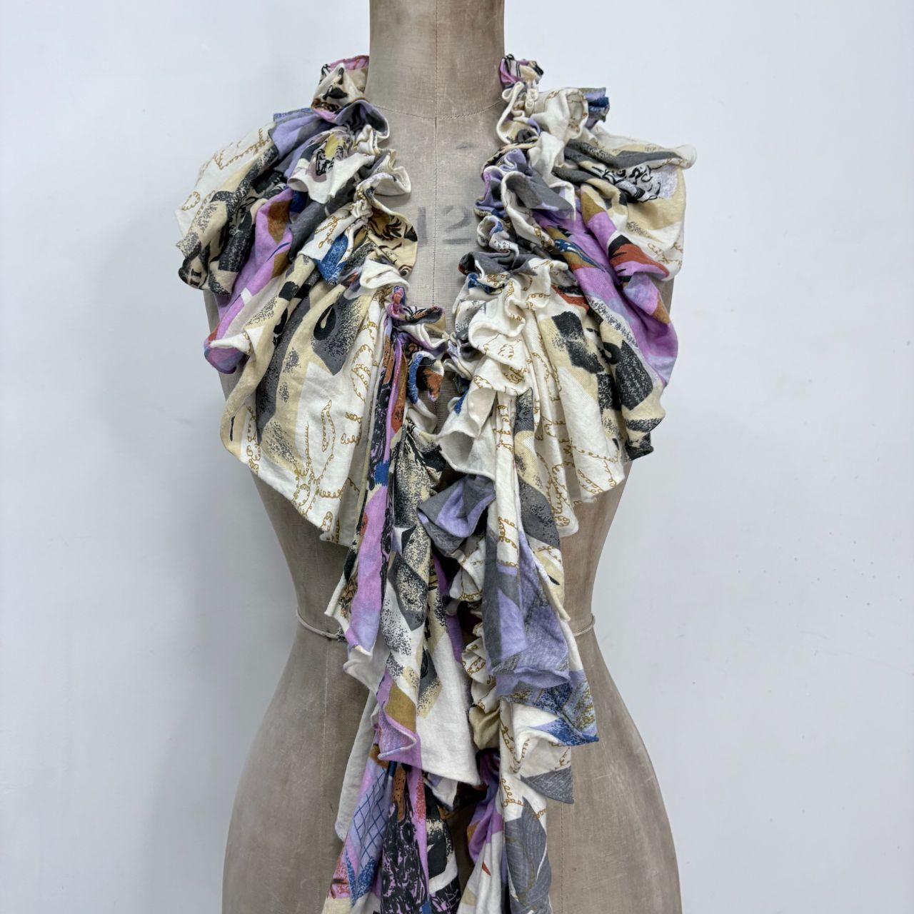 Scarf gathered ruffle grunge scarf