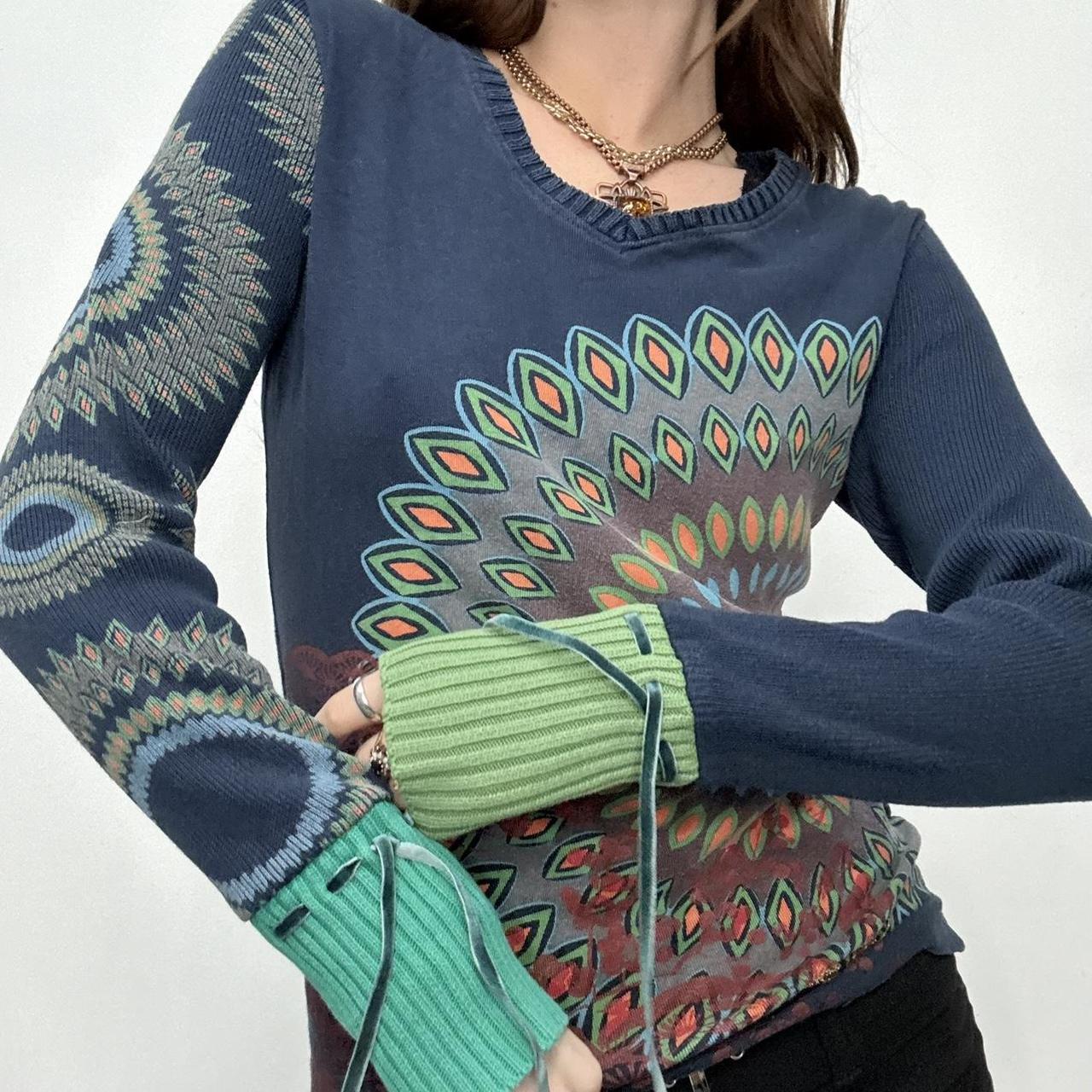 Graphic desigual paisley print jumper
