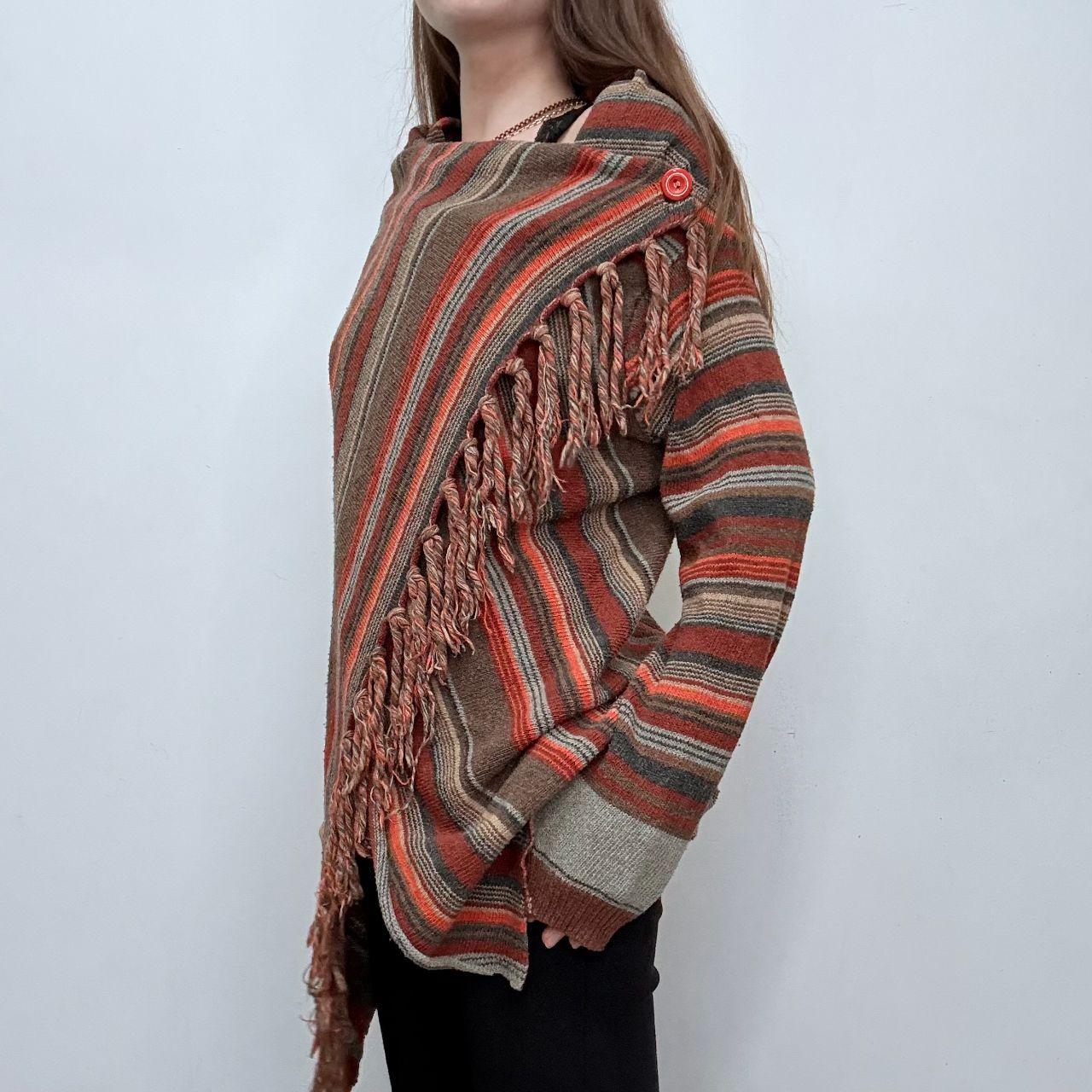 Pinstripe hippie rug cardigan