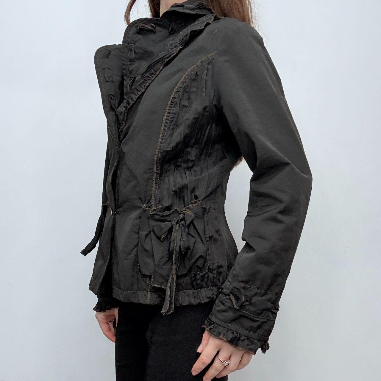 Black flared grunge jacket