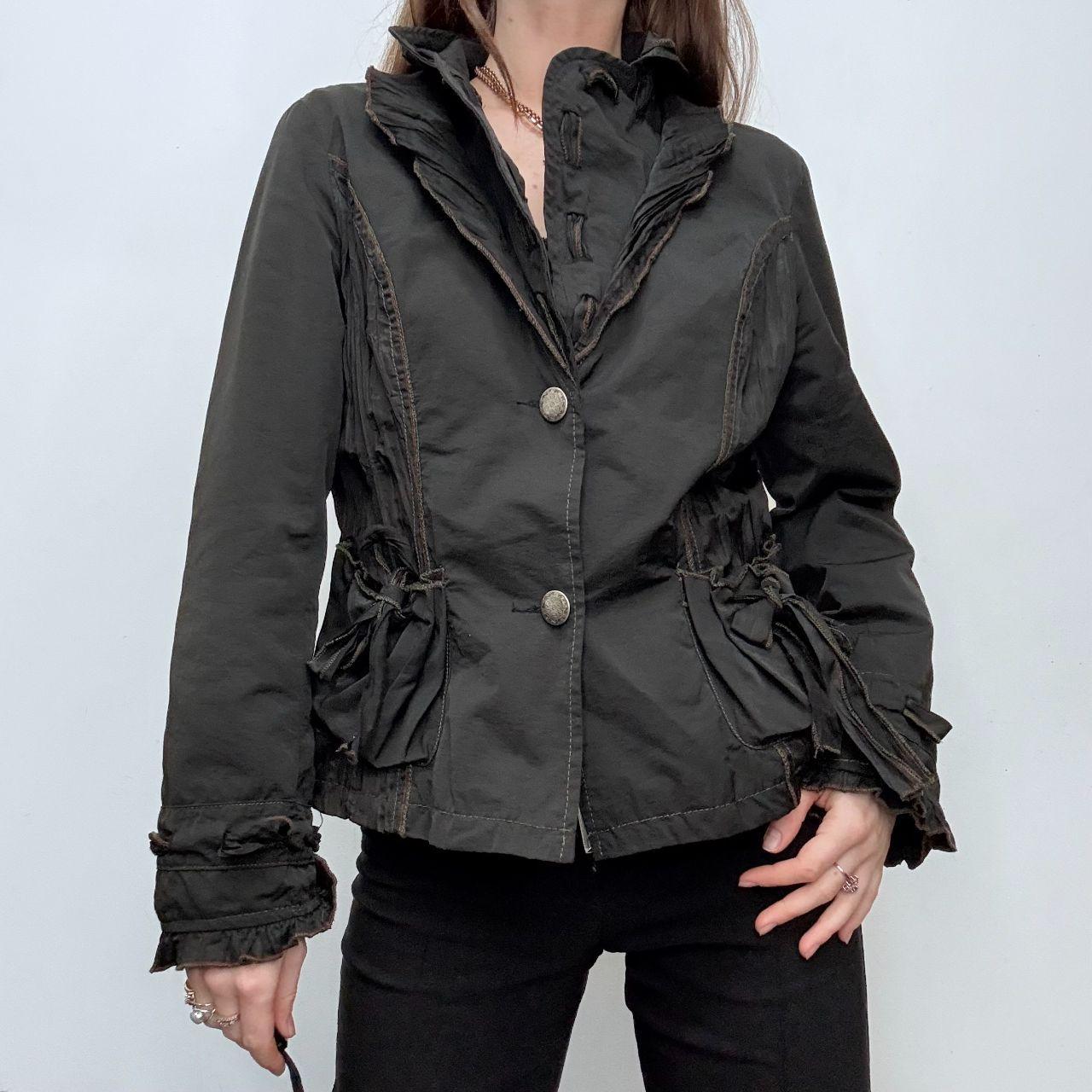Black flared grunge jacket