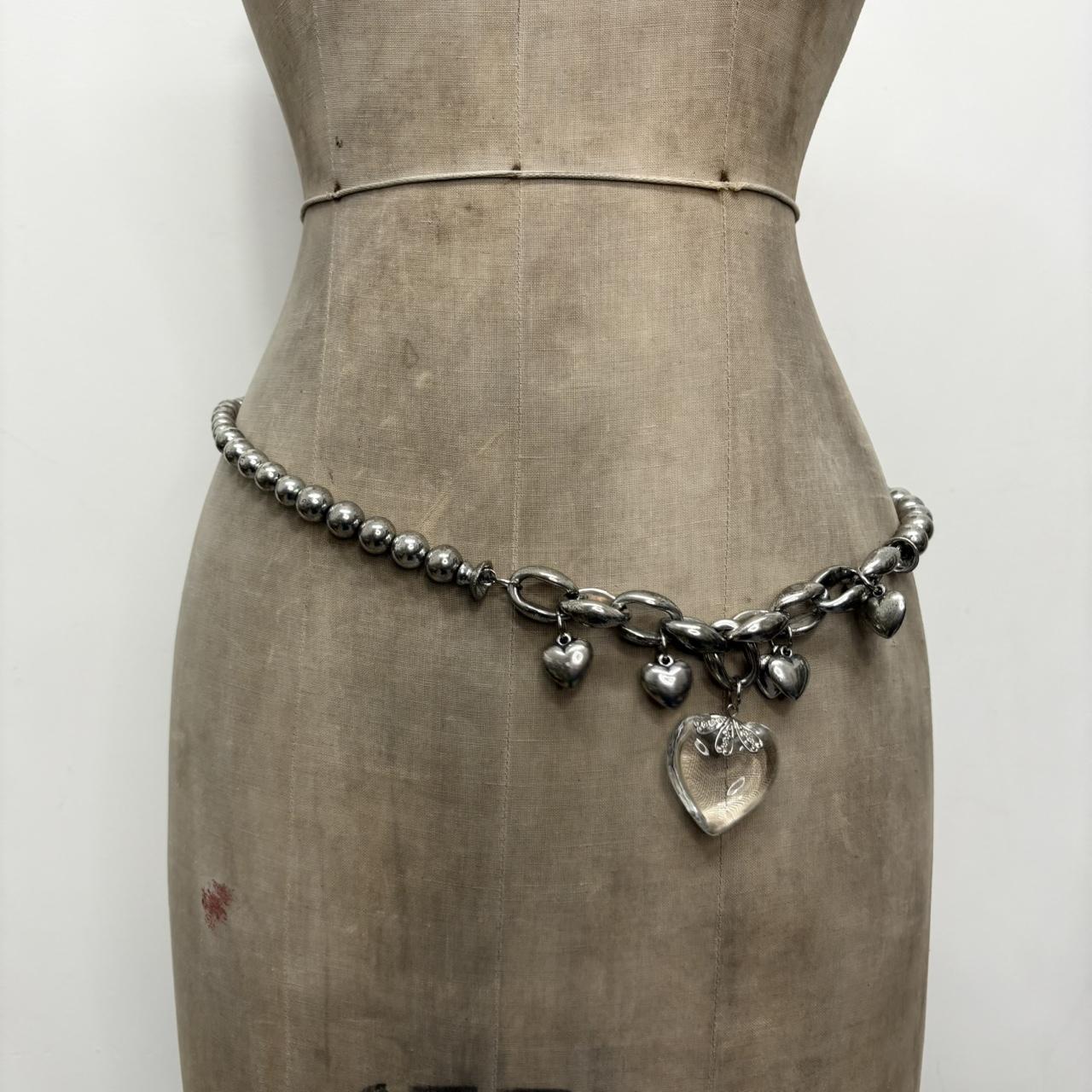Silver metal heart necklace