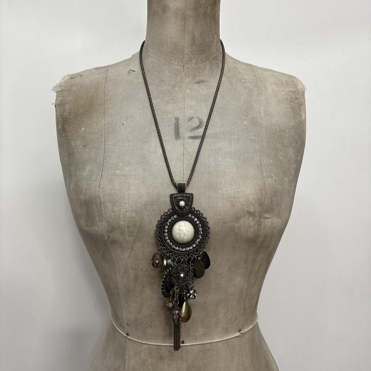 Chunky metal boho necklace